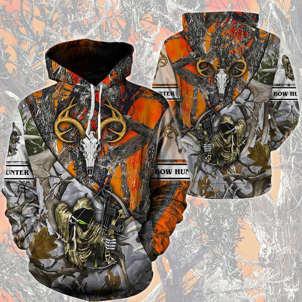 Maxcorners Deer Hunting 3D Over Printed Hoodie And Leggings