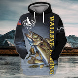 Maxcorners Walleye Fishing 3D Shirt