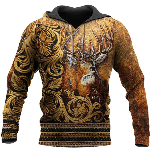 Maxcorners Deer Hunter 3D Over Printed Hoodie