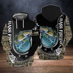 Maxcorners Bass Fishing Unisex 3D Shirt