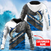 Maxcorners Marlin Fishing Jump In Boat Personalized Name 3D Shirt
