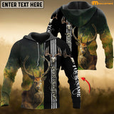 Maxcorners Deer Hunting Personalized Name 3D Over Printed Hoodie