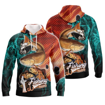 Maxcorners Fishing Make Me Happy Unisex 3D Shirt