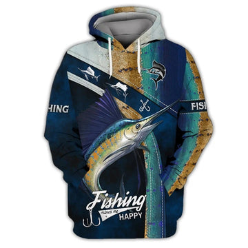 Maxcorners Marlin Fishing 3D Shirt