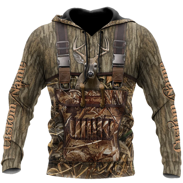 Maxcorners Deer Hunting Personalized Name 3D Over Printed Hoodie