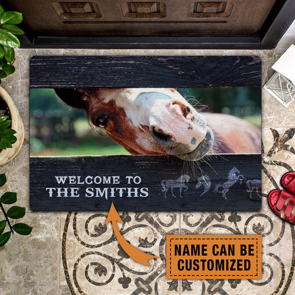 Maxcorners Personalized Gift for Horse Lovers Doormat