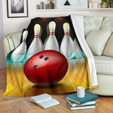 Maxcorners Wood Bowling Ball And Pins Blanket