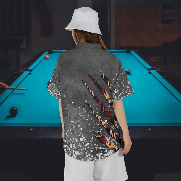 Maxcorners Personalized Billiards Paint Splash Hawaiian Shirt