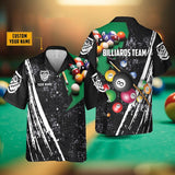 Maxcorners Personalized Billiards Team All Over Print 3D Hawaiian Shirt