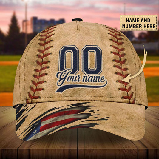 Max Corners Baseball Skin US Flag Vintage Custom 3D Cap