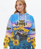 Maxcorners Jeep Girls Are Sunshine 3D Over Printed Hoodie