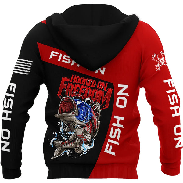 Maxcorners Hooked On Freedom Fish 3D Shirt