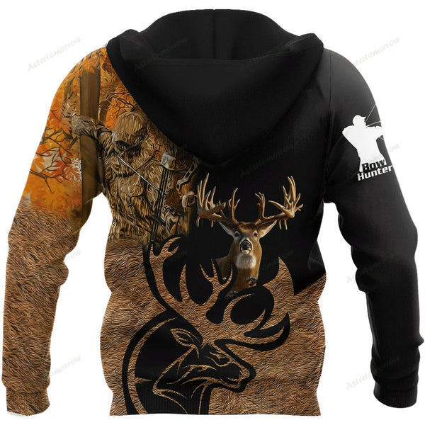 Maxcorners Deer Hunter 3D Over Printed Hoodie