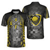 Max Corners Checker Pattern Racing 3D Custom Polo Shirt