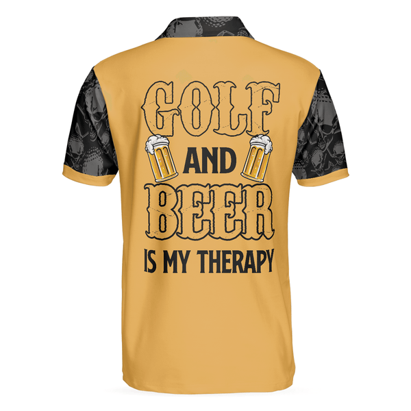 Max Corners Golf & Beer Is My Therapy 3D Custom Polo Shirt