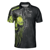 Maxcorners Tennis Scary Skull Graphic All Over Printed Shirt