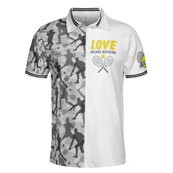 Maxcorners Tennis White Eat Sleep Tennis Repeat All Over Printed Shirt