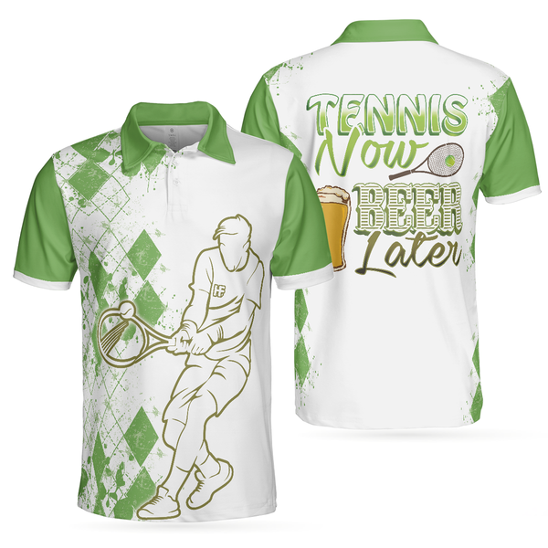 Maxcorners Tennis Now Beer Later All Over Printed Shirt