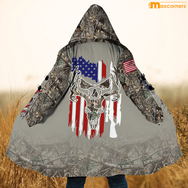 Maxcorners Ripped Deer American Flag Camouflage Hunting Apparels