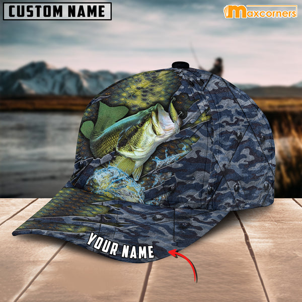 Maxcorners Personalized Steel Bass Fishing Cap