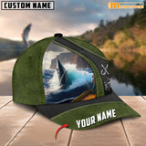 Maxcorners Marlin Fishing Personalized Name 3D Over Printed Cap