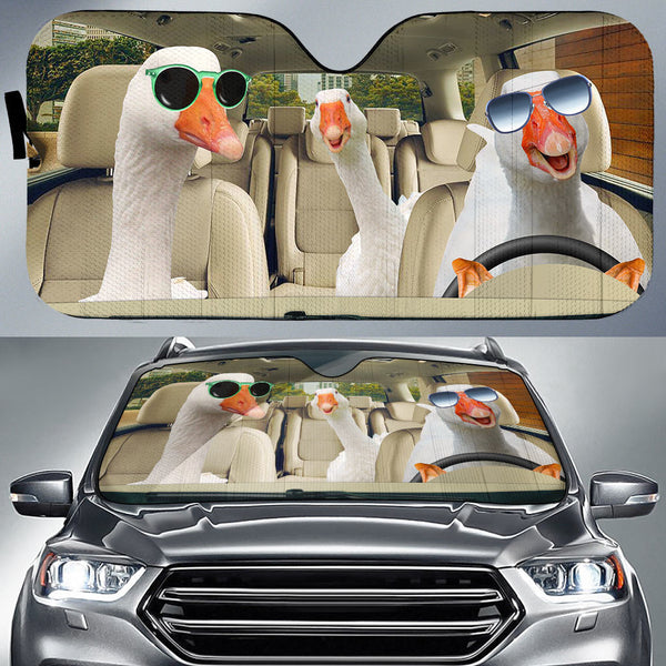 Maxcorners Goose CAR All Over Printed 3D Sun Shade