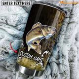 Maxcorners Walleye Fishing Personalized Name Tumbler