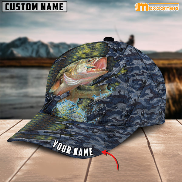 Maxcorners Personalized Steel Bass Fishing Cap