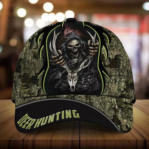 Maxcorners Cool Skull Deer Hunting Personalized Cap