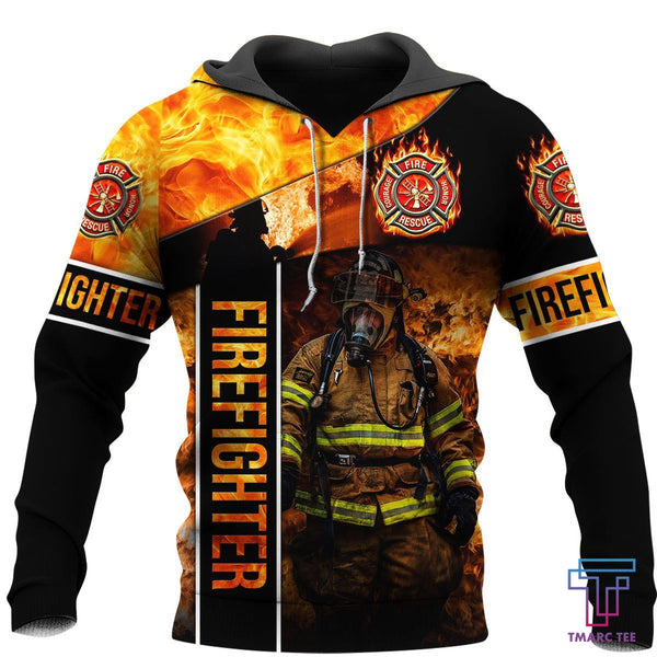 Maxcorners Brave Firefighter In A Fire Hoodie Shirt