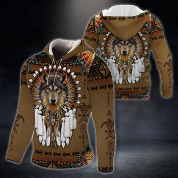 Maxcorners Wolf Native American 3D