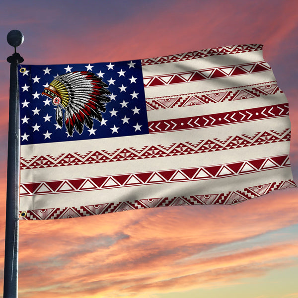 Maxcorners Native American Grommet Flag