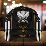 Max Corners Orange Base Ball Symbols Custom 3D Cap