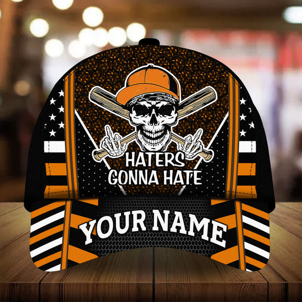 Max Corners Orange Baseball Hater Gonna Hate Custom 3D Cap