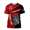 Maxcorners Hooked On Freedom Fish 3D Shirt