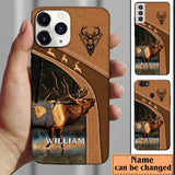 Maxcorners Leather Pattern Personalized Phone Case ELK Deer - Iphone