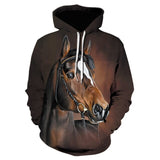 Maxcorners 3D Print Horse Pattern Men Casual Fashion