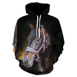Maxcorners 3D Printing Horse Pattern Men Casual Fashion