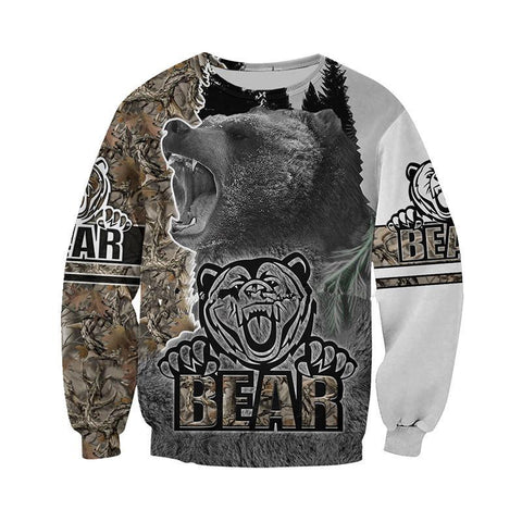 Maxcorners Autumn And Winter Bear Hunting 3D Printed Shirt