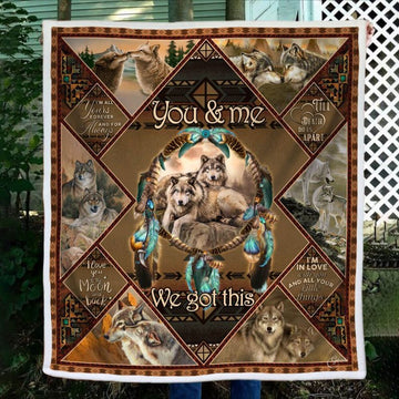 Maxcorners Wolf Native Dreamcatcher Blanket You And Me We Got This