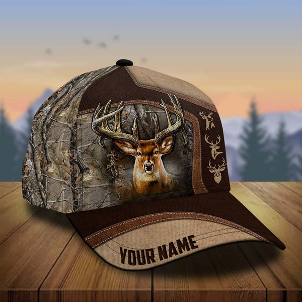 Maxcorners Collab Artist Deer Hunting Personalized Hat 3D Printed Multicolor