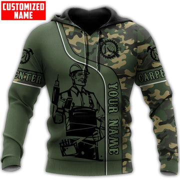 Maxcorners Personalized Name Camo Carpenter 3D All Over Printed HU120