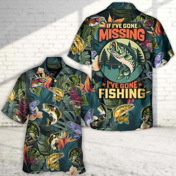 Maxcorners Unisex Fishing If I Have Gone Missing I Have Gone Fishing Hawaiian Shirt