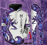 Maxcorners New Country Girl Deer Hunting 3D Over Printed Hoodie And Leggings