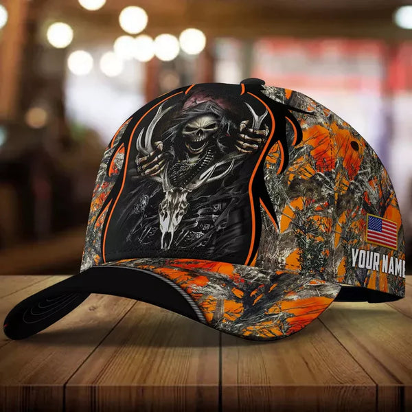 Maxcorners Cool Skull Deer Hunting Personalized Cap