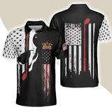 Max Corners Black And White American Flag 3D Custom Polo Shirt