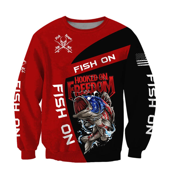 Maxcorners Hooked On Freedom Fish 3D Shirt