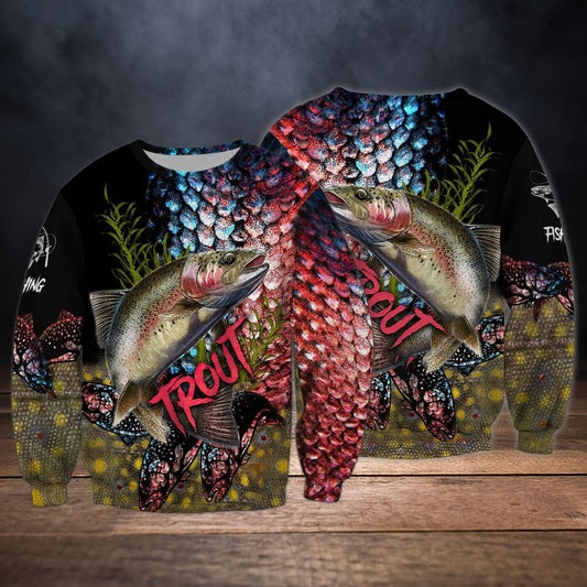 Maxcorners Trout Fishing Unisex 3D Shirt
