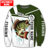Maxcorners Perch Fishing Jumping Personalized Name 3D Shirt