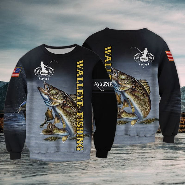 Maxcorners Walleye Fishing 3D Shirt